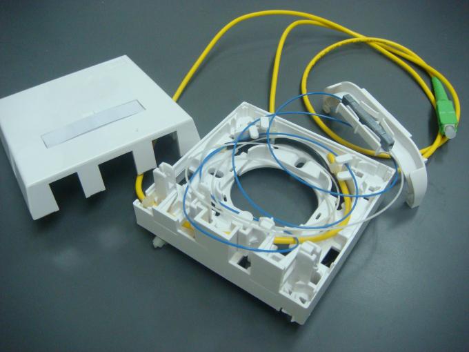 Unidade de família do soquete de parede da terminação da fibra ótica única para caixa da montagem do RJ45 e do SC 86Type