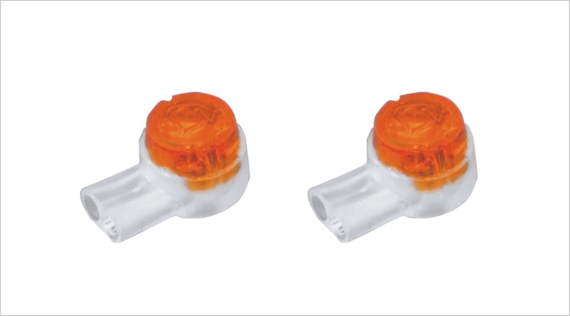 A Em-linha fio do conector da tala do fio UY2 da torneira emenda conecta rapidamente os conectores do fio alaranjados