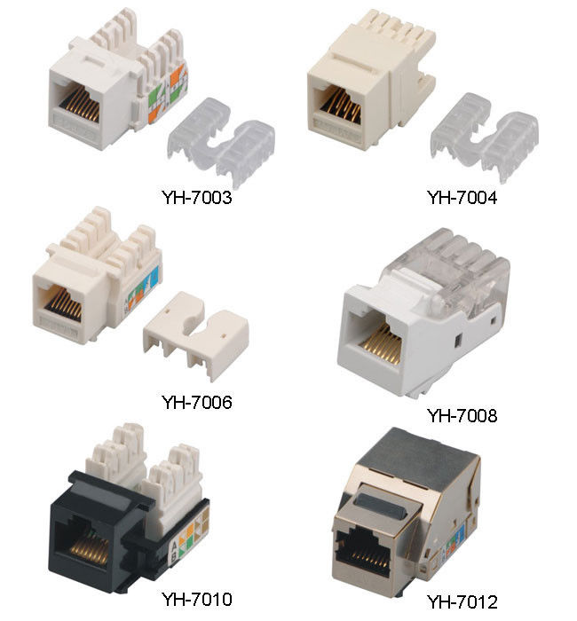 Rede preta Jack trapezoide do soquete Cat5e da superfície RJ45 8P8C para o painel de remendo vazio YH7010 do Lan